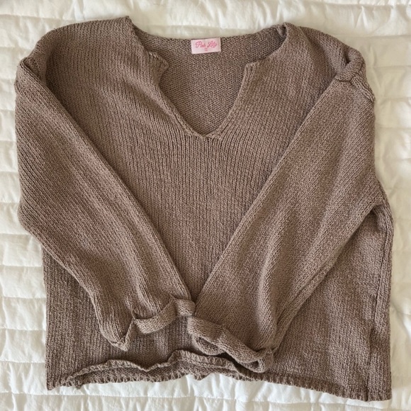 Pink Lily Autumn In The Air Sweater Brown - Medium - Picture 3 of 8
